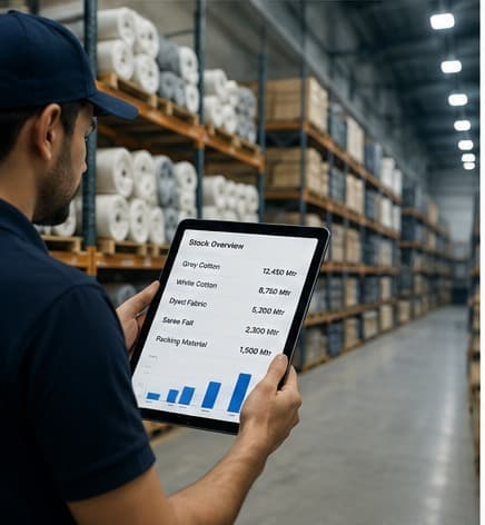 Textile & Fabric operations supported by Khangarot Flow